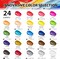 40 Pcs Acrylic Paint Set with 12 Brushes, 2 Knives & Palette - 24 Colors (2oz/60ml) for Adults, Kids, Artists & Beginners - Easter Basket Stuffers, Rock & Egg Painting Kit